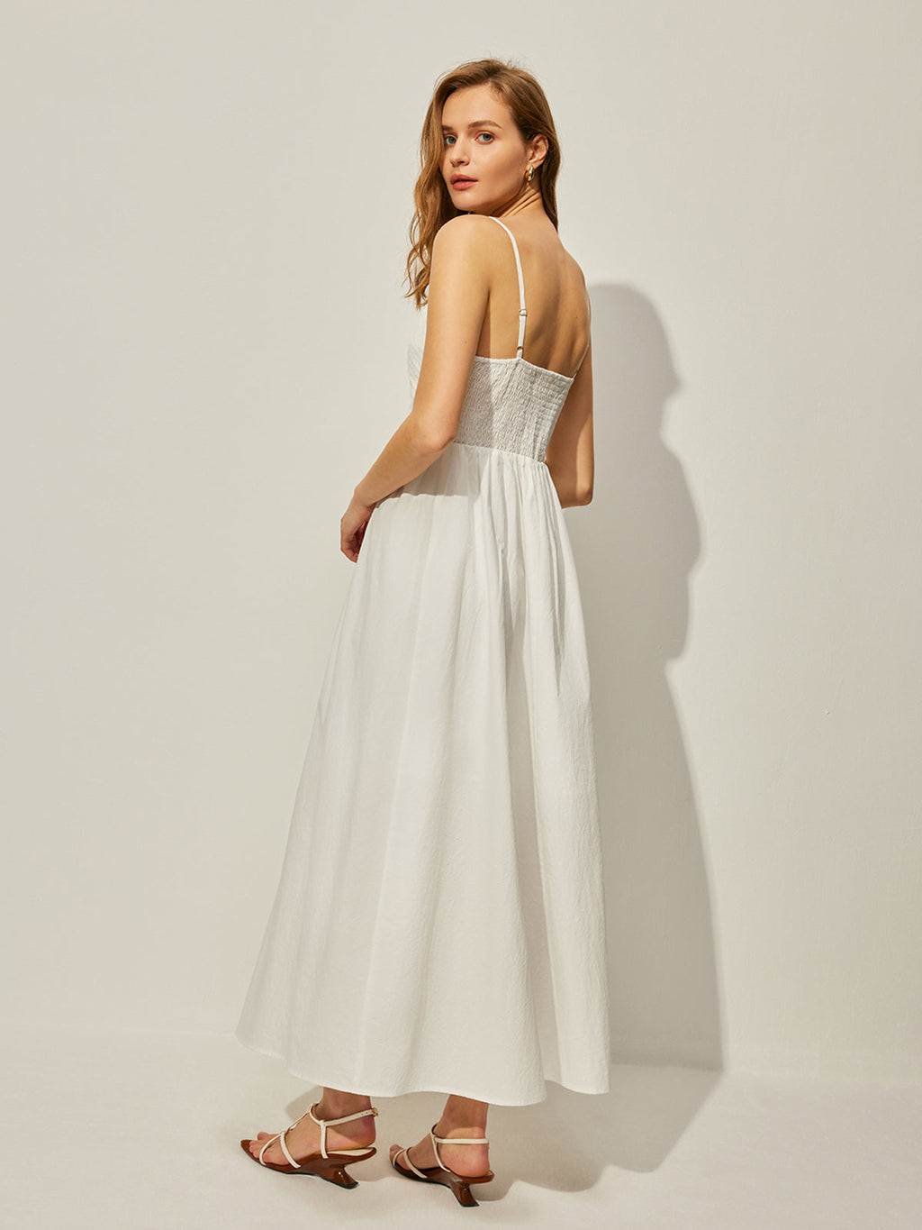 Cotton V-Neck Cami Dress