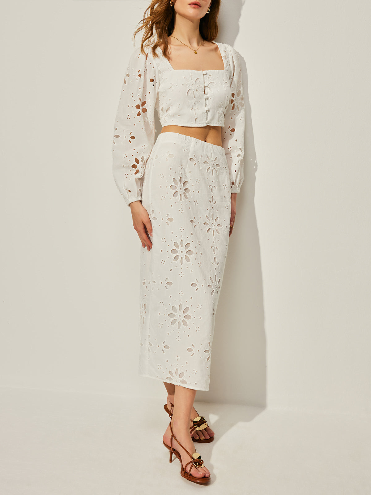 Ensemble jupe fleurie Cotton Hollow