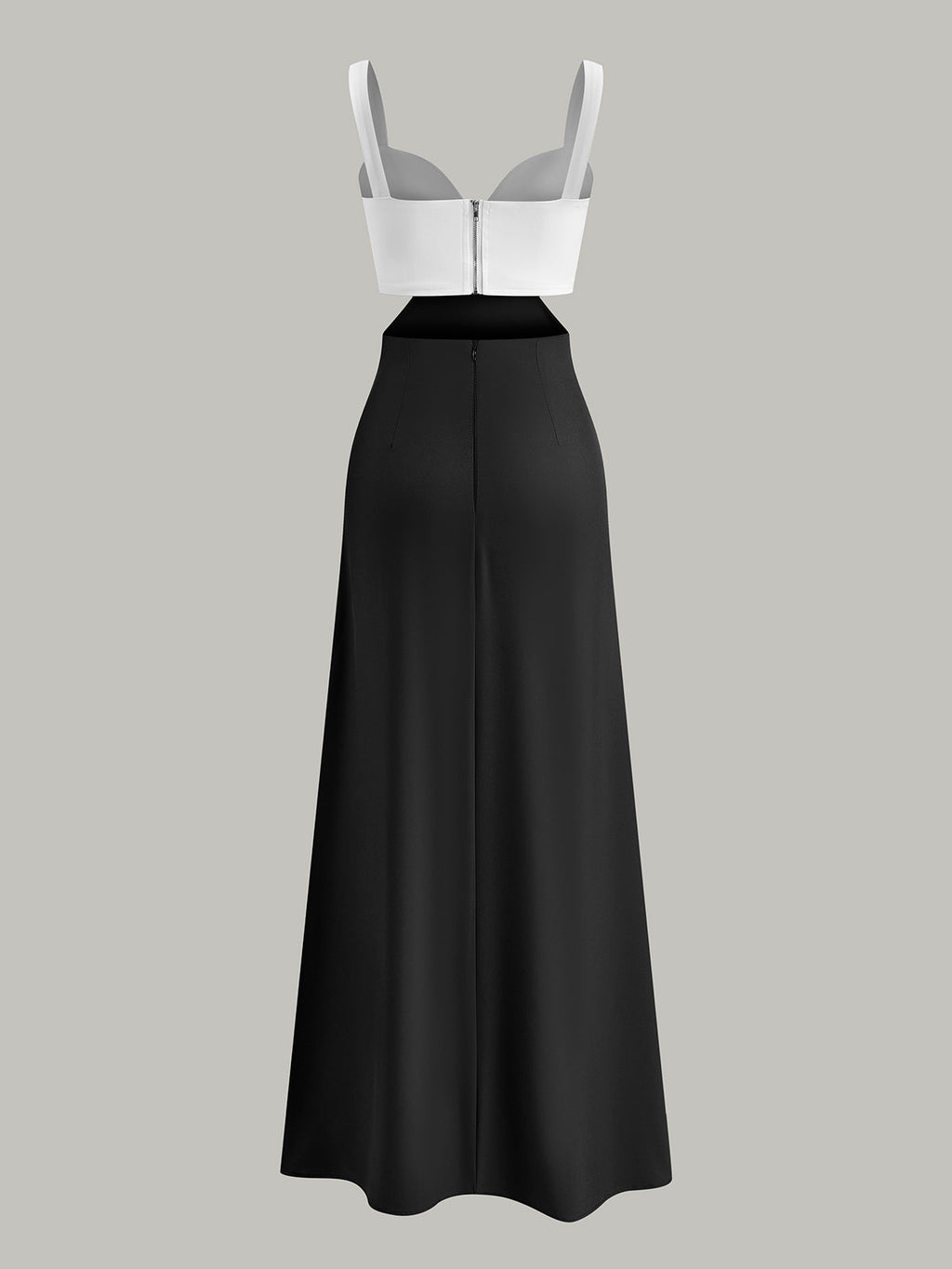 Farbblock-Kleid mit Cut-Out an der Taille