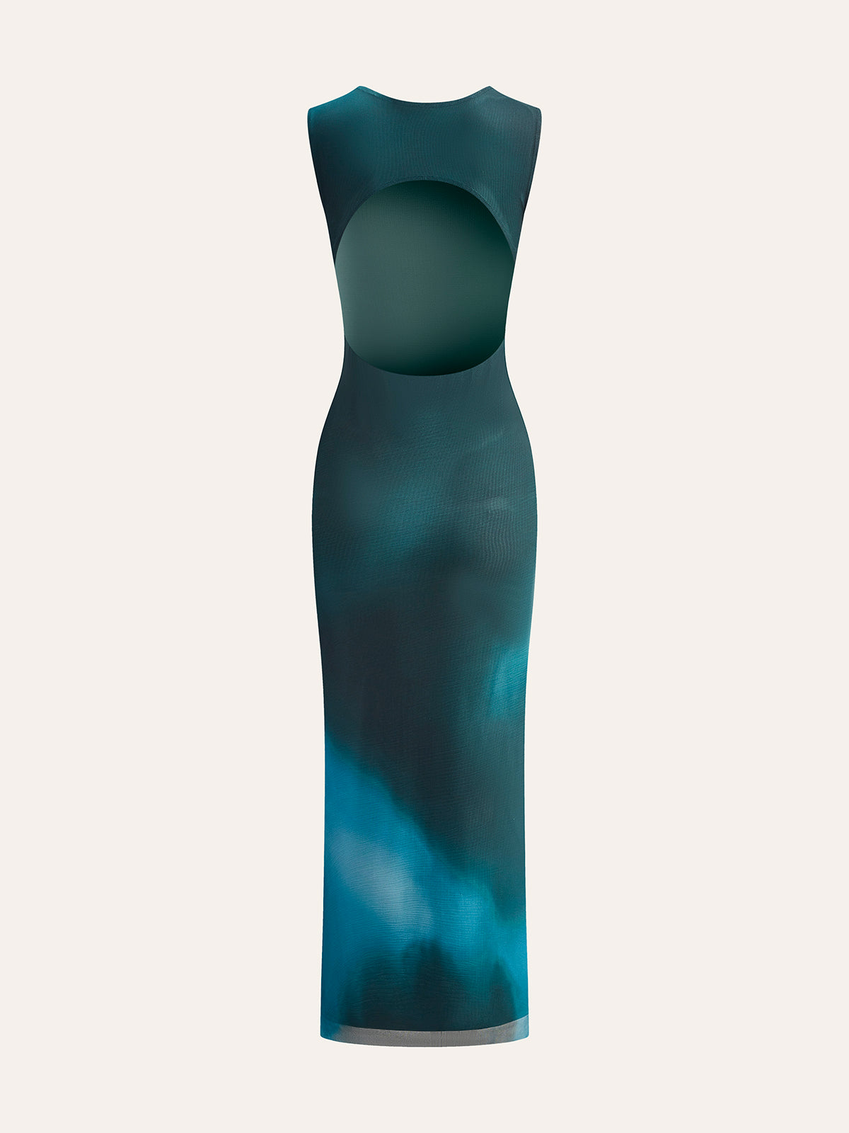 Ärmelloses rückenfreies Kleid mit Blumenmuster
