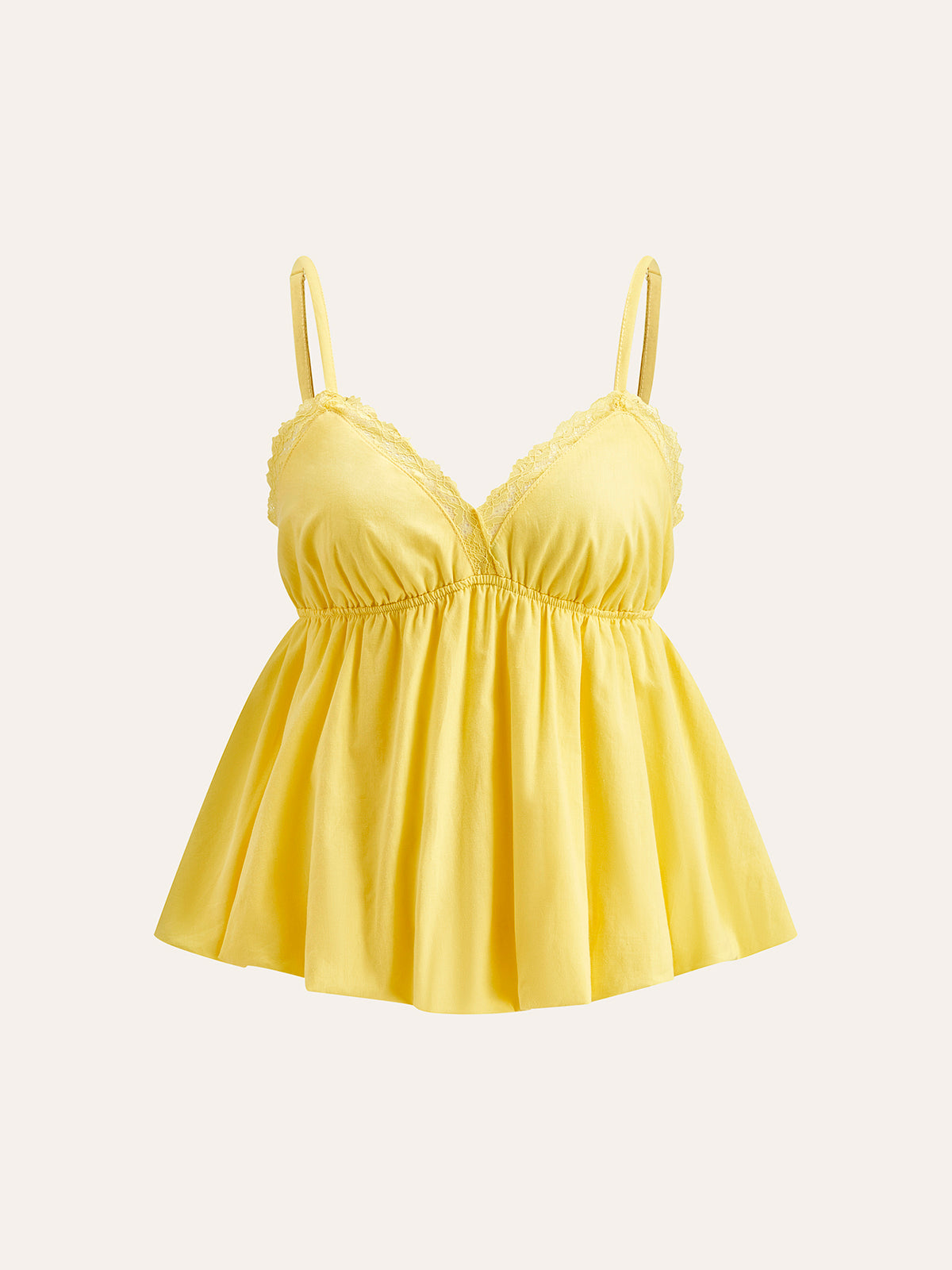 Lace-Trimmed V-Neck Cami Top