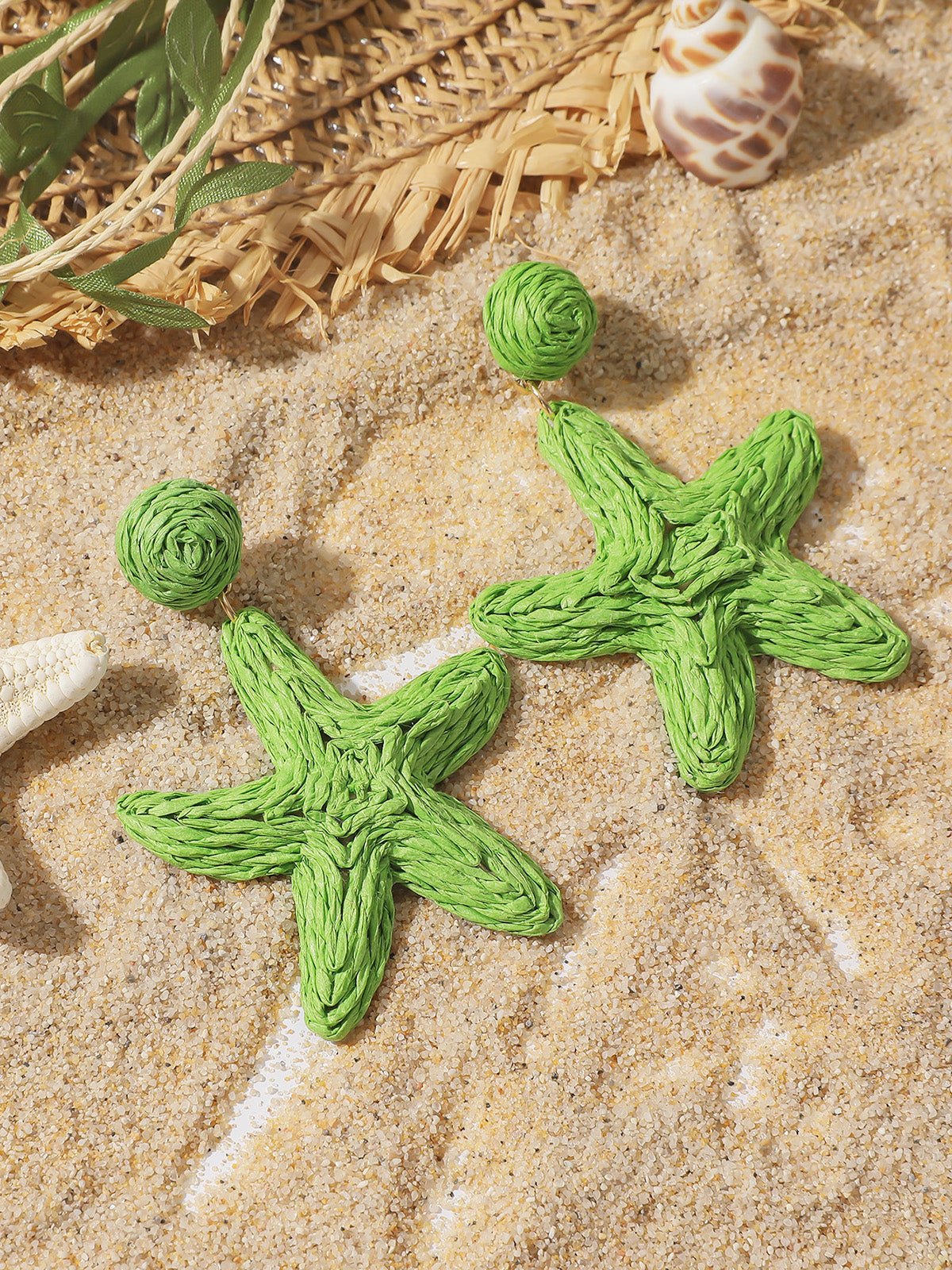 Boucles d'oreilles crochetées en forme d'étoile