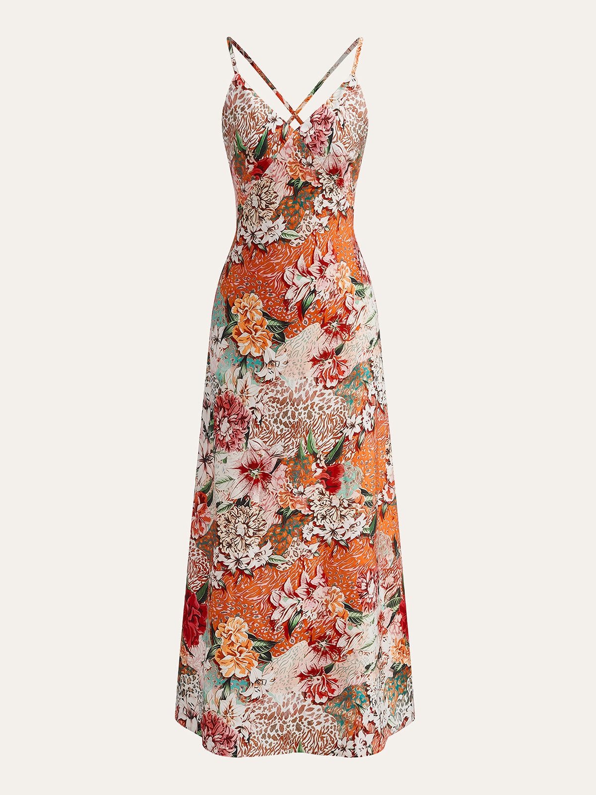Robe dos nu à imprimé floral 