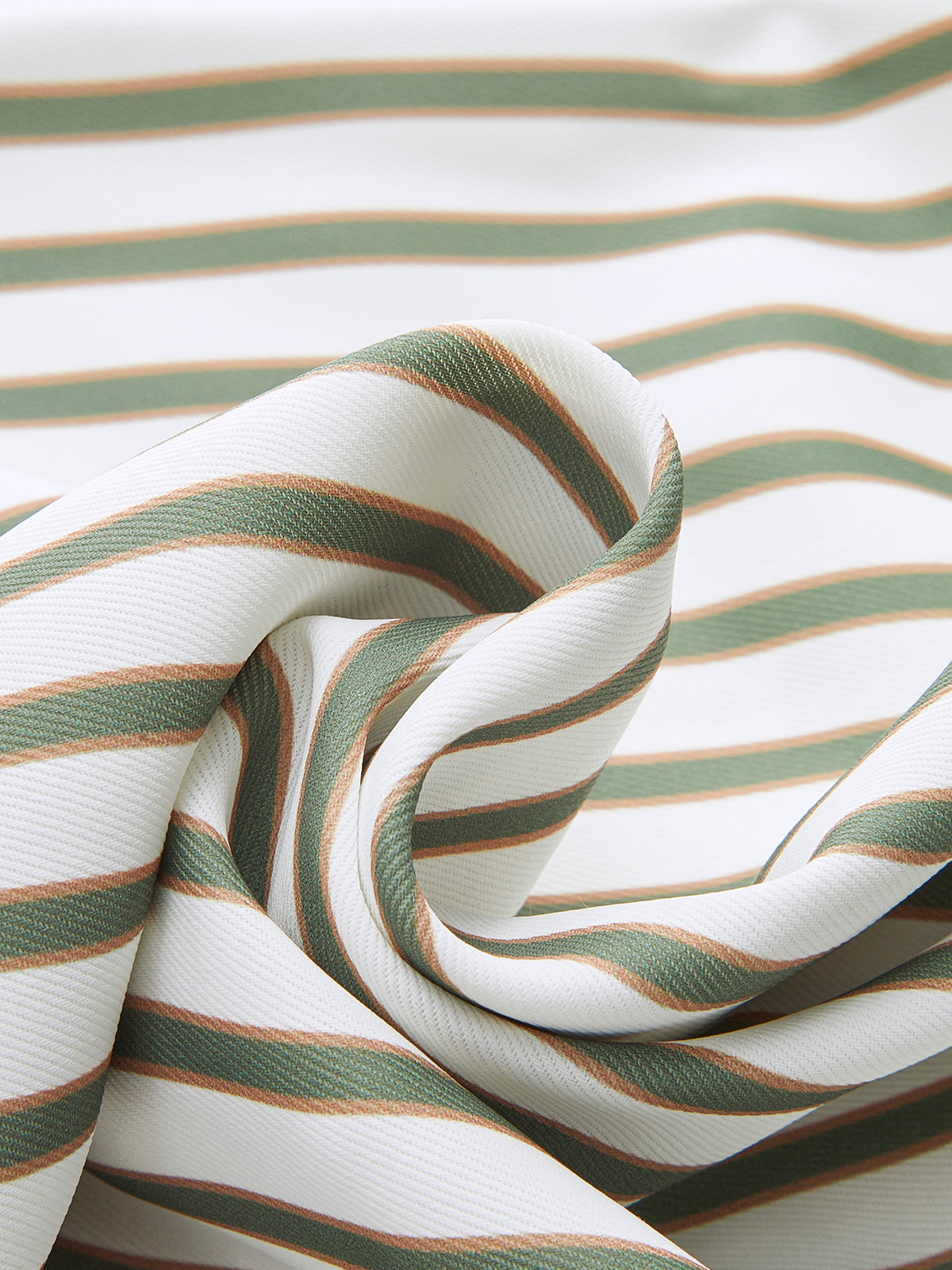 Pantalon rayé taille mi-haute à jambes larges 