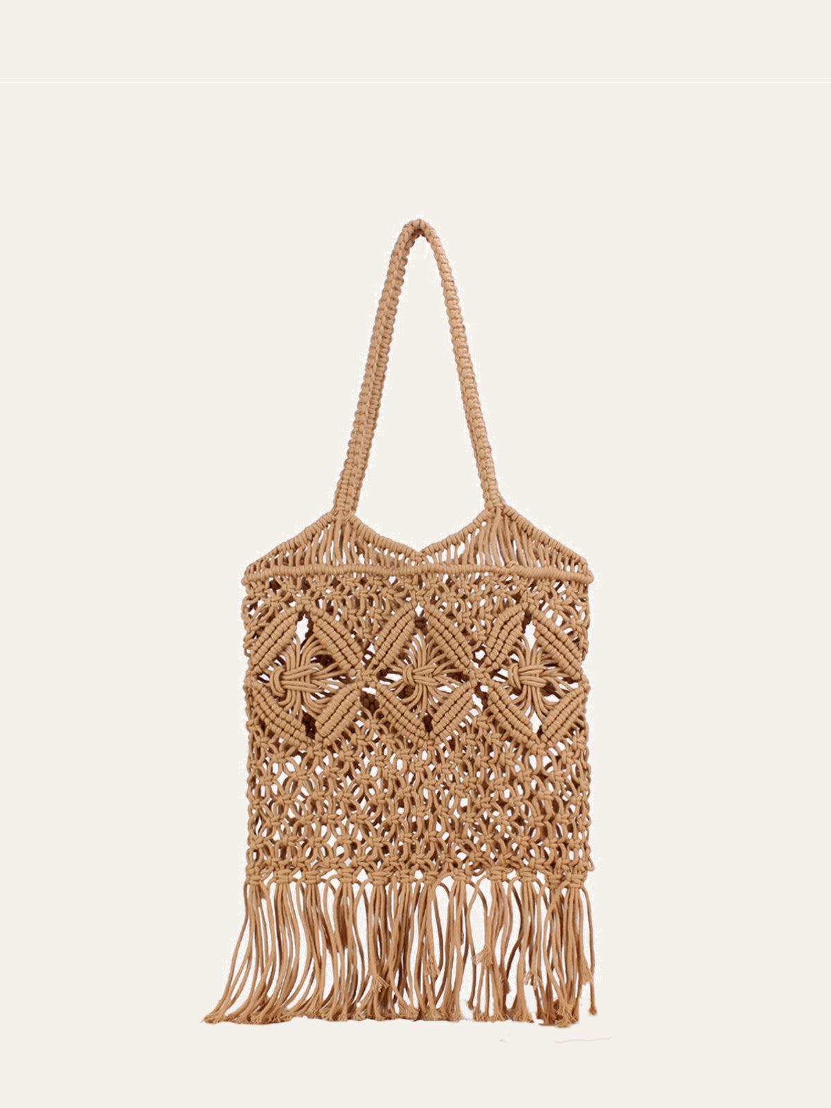 Tasche mit Quastendetail und Hohlgeflecht