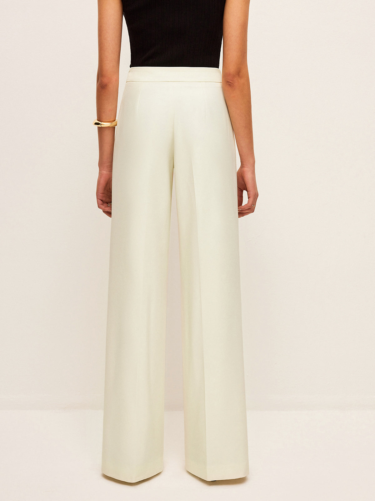 Mid-Waist Pockets Pants With Wrap Detail