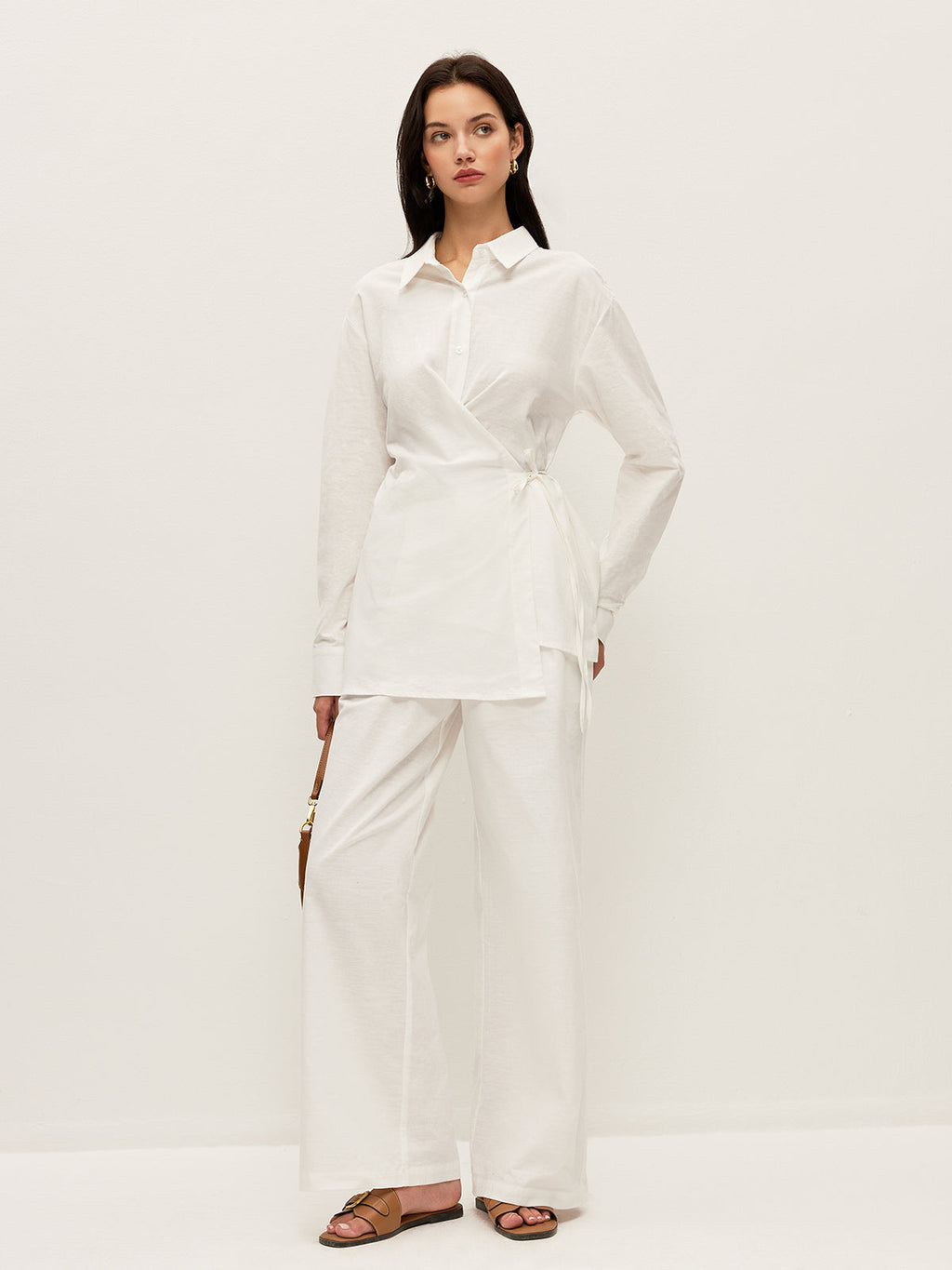 Cotton & Linen Wrap Shirt