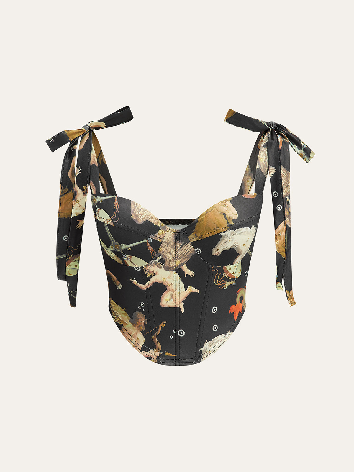 Sweetheart Neck Bow Knotted Strap Corset