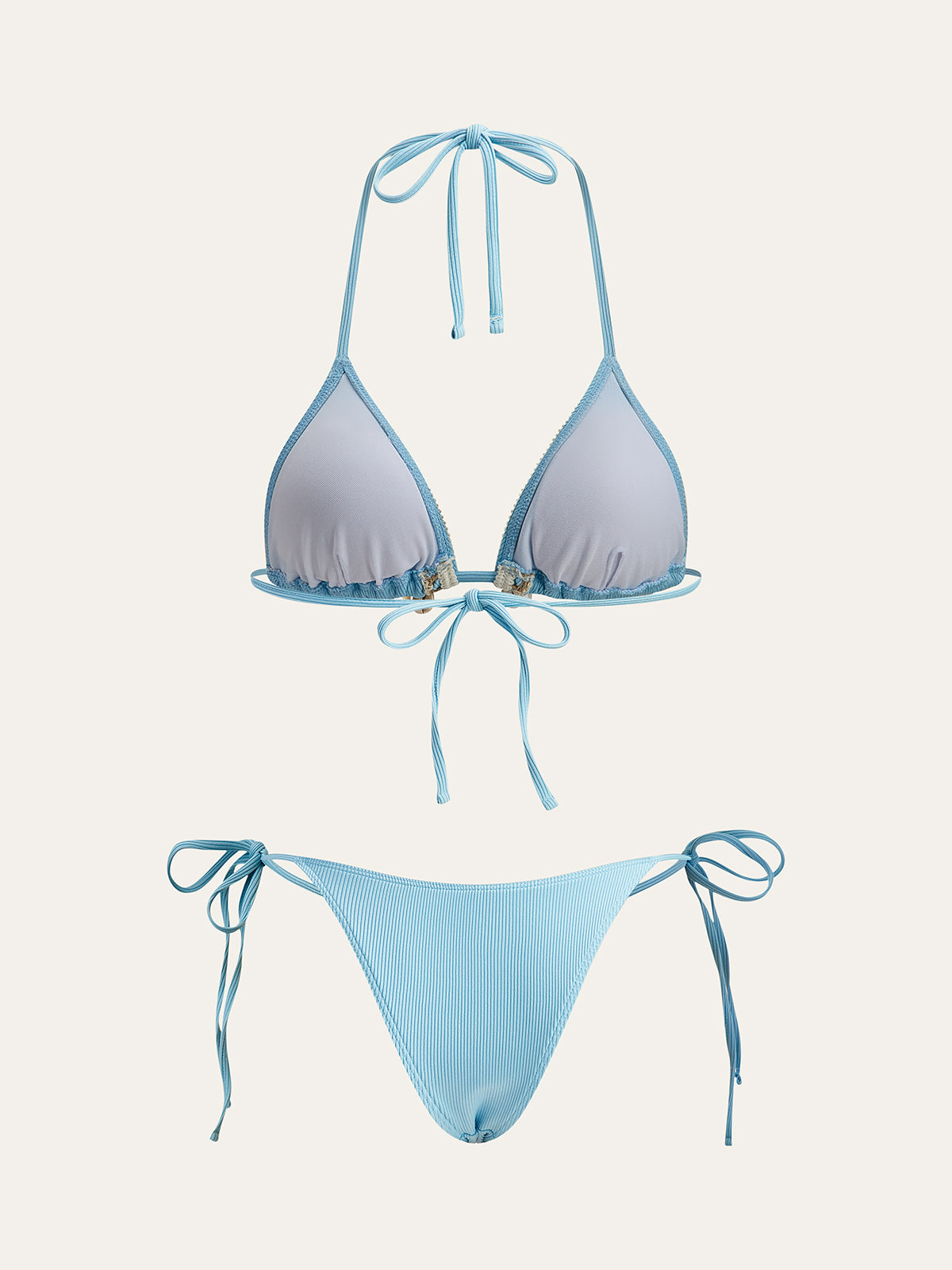 Bikini-Set mit Muschelbesatz 