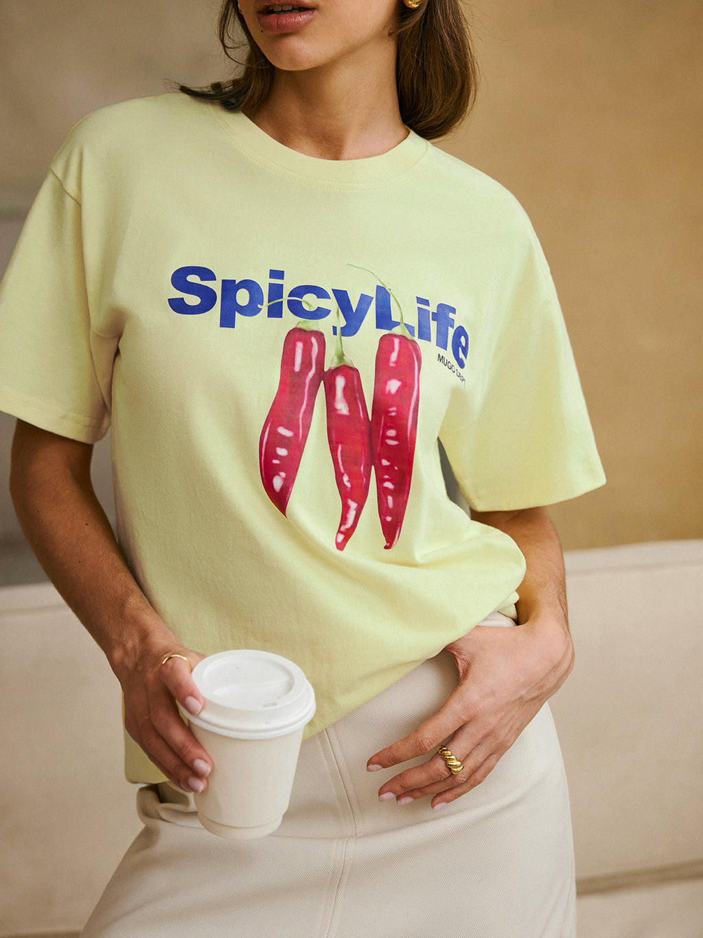 T-Shirt mit Baumwolldruck
