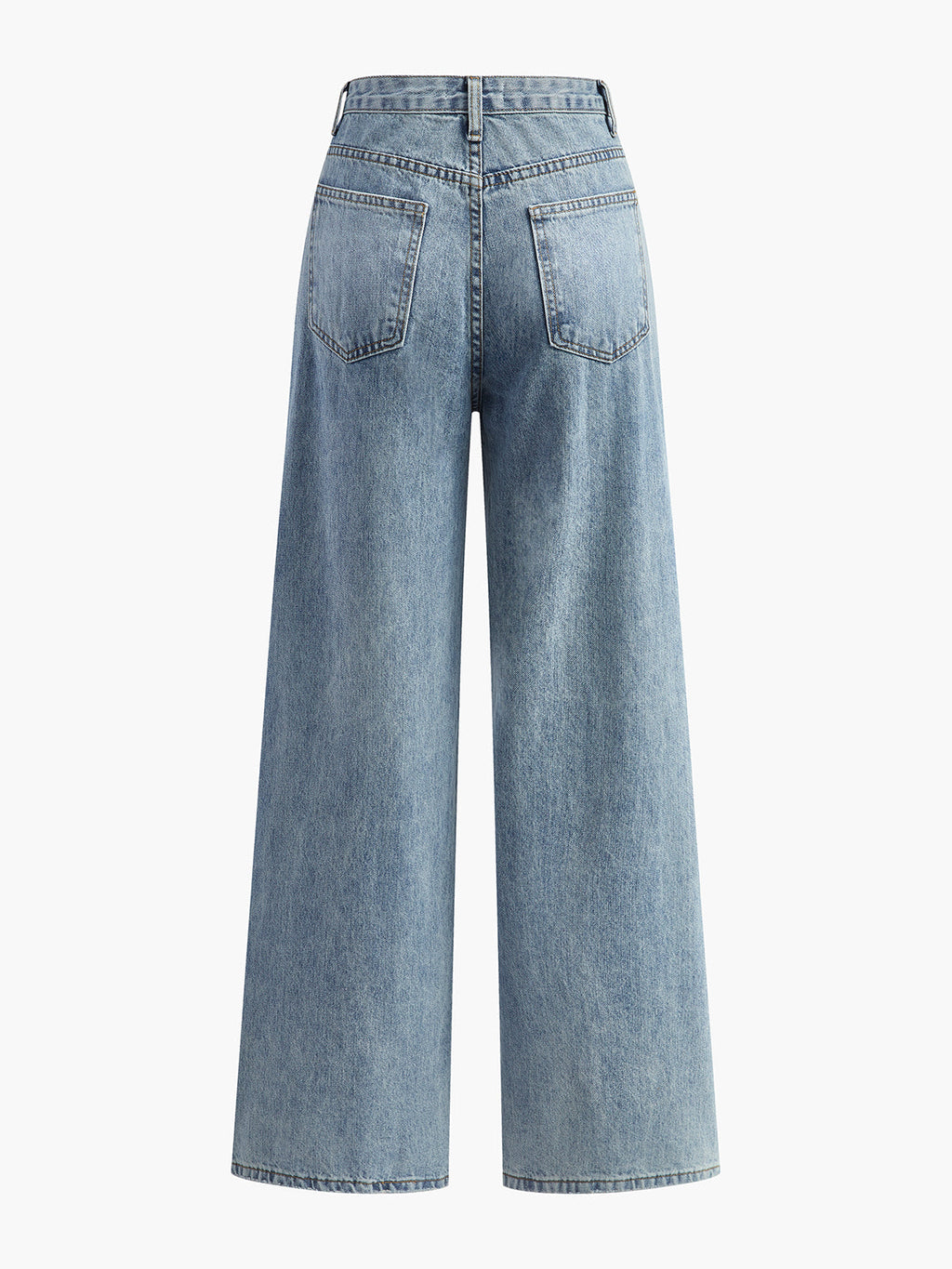 Asymmetrische High-Waist Wide-Leg Jeans