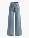 Asymmetrische High-Waist Wide-Leg Jeans