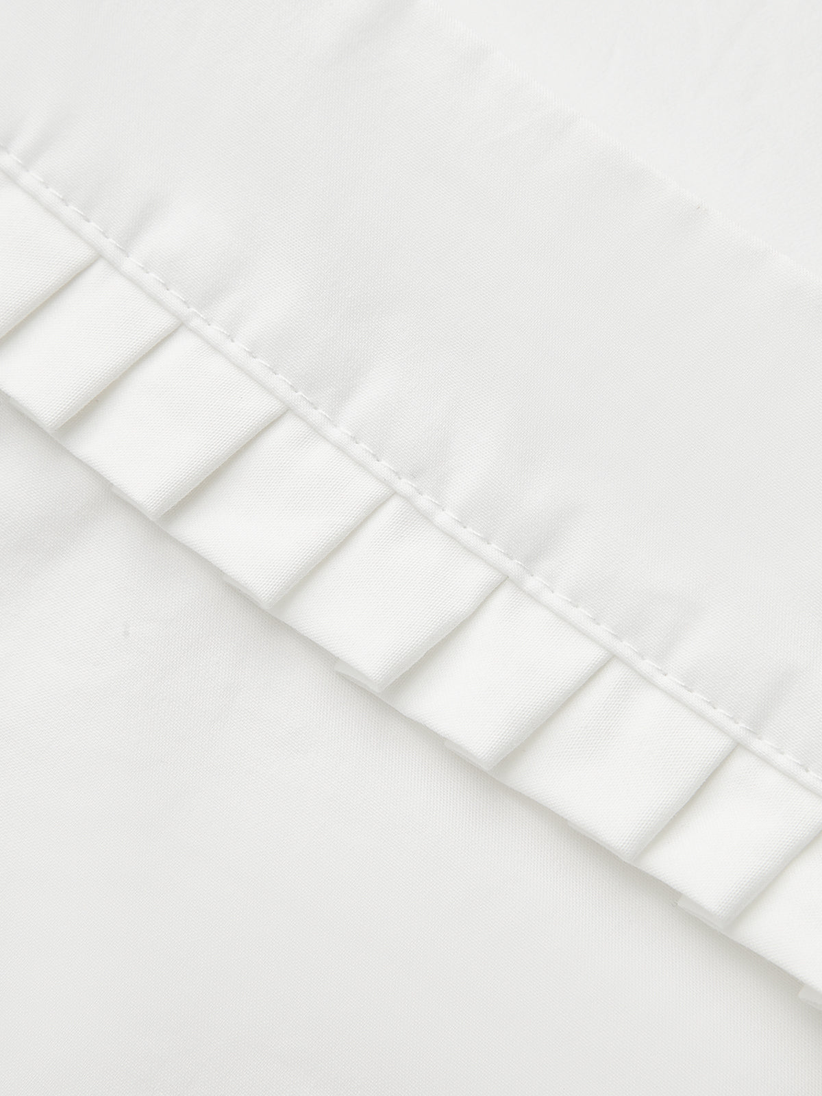 Pleated Square Neck Buttoned Top