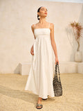 Robe caraco en coton avec dentelle