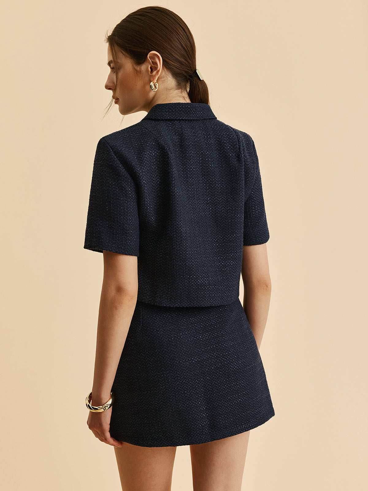 Short-Sleeve Pockets Jacket