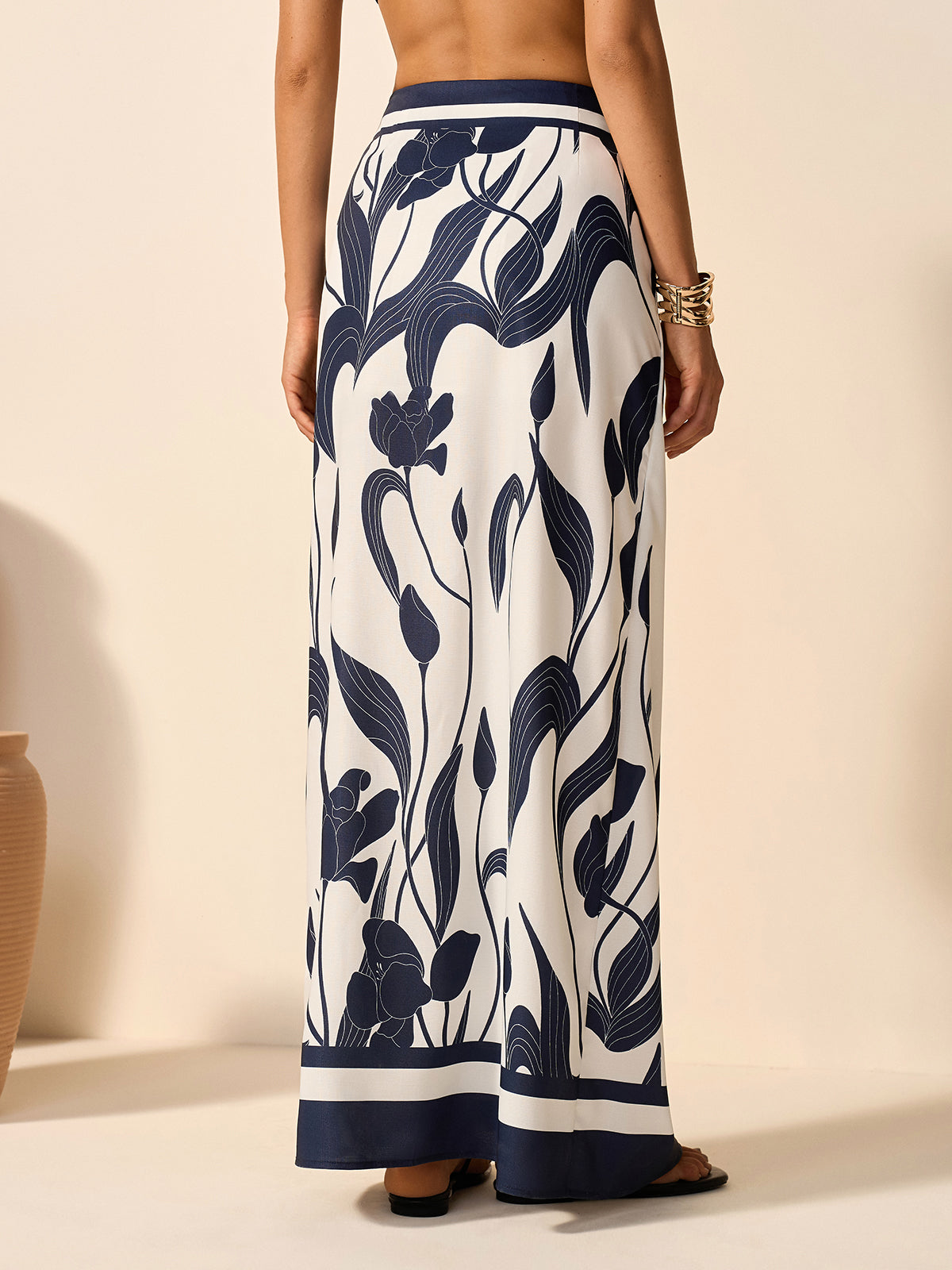 Floral Print Tie-Waist Skirt