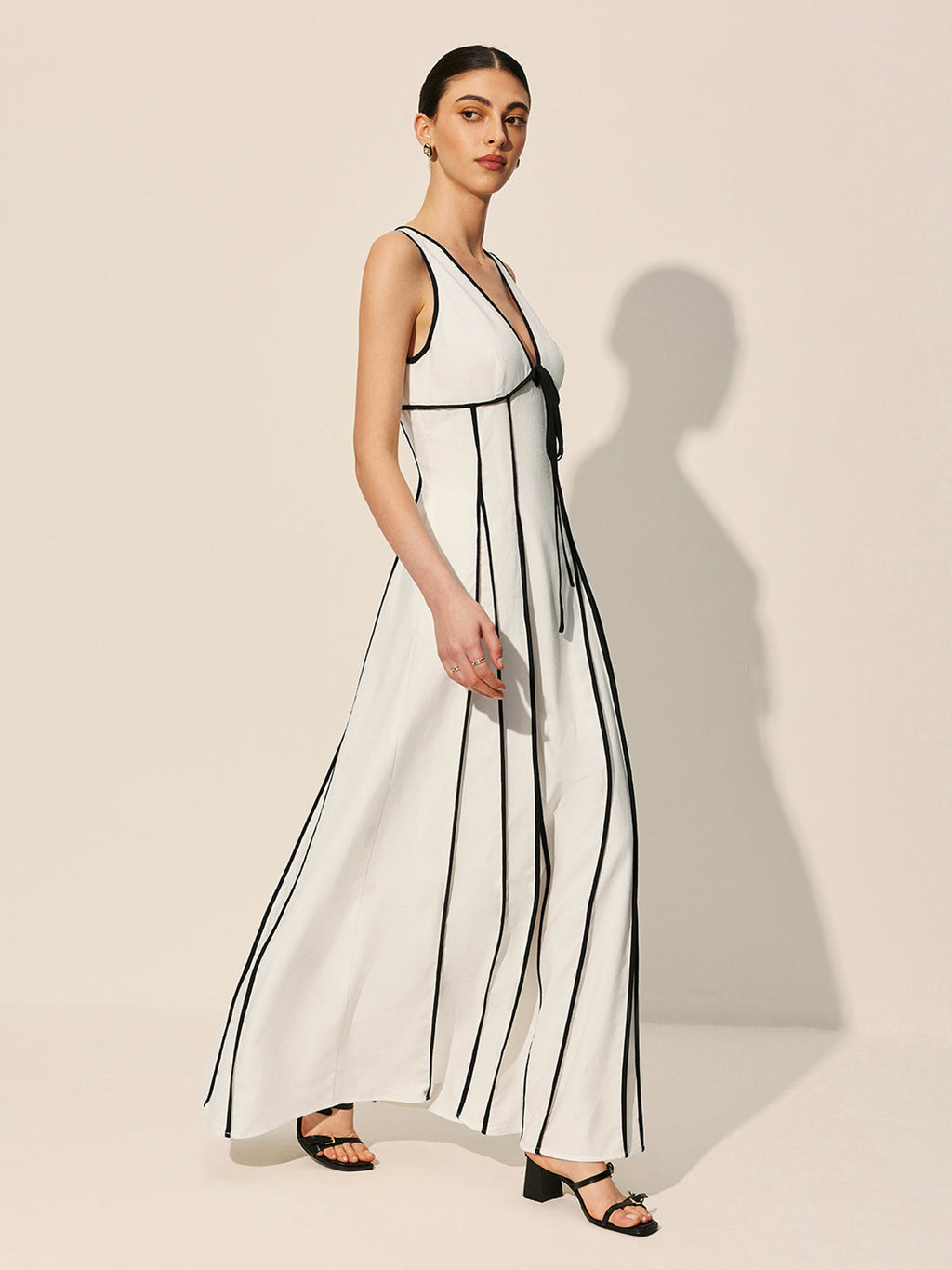 Robe à empiècements contrastants avec poches