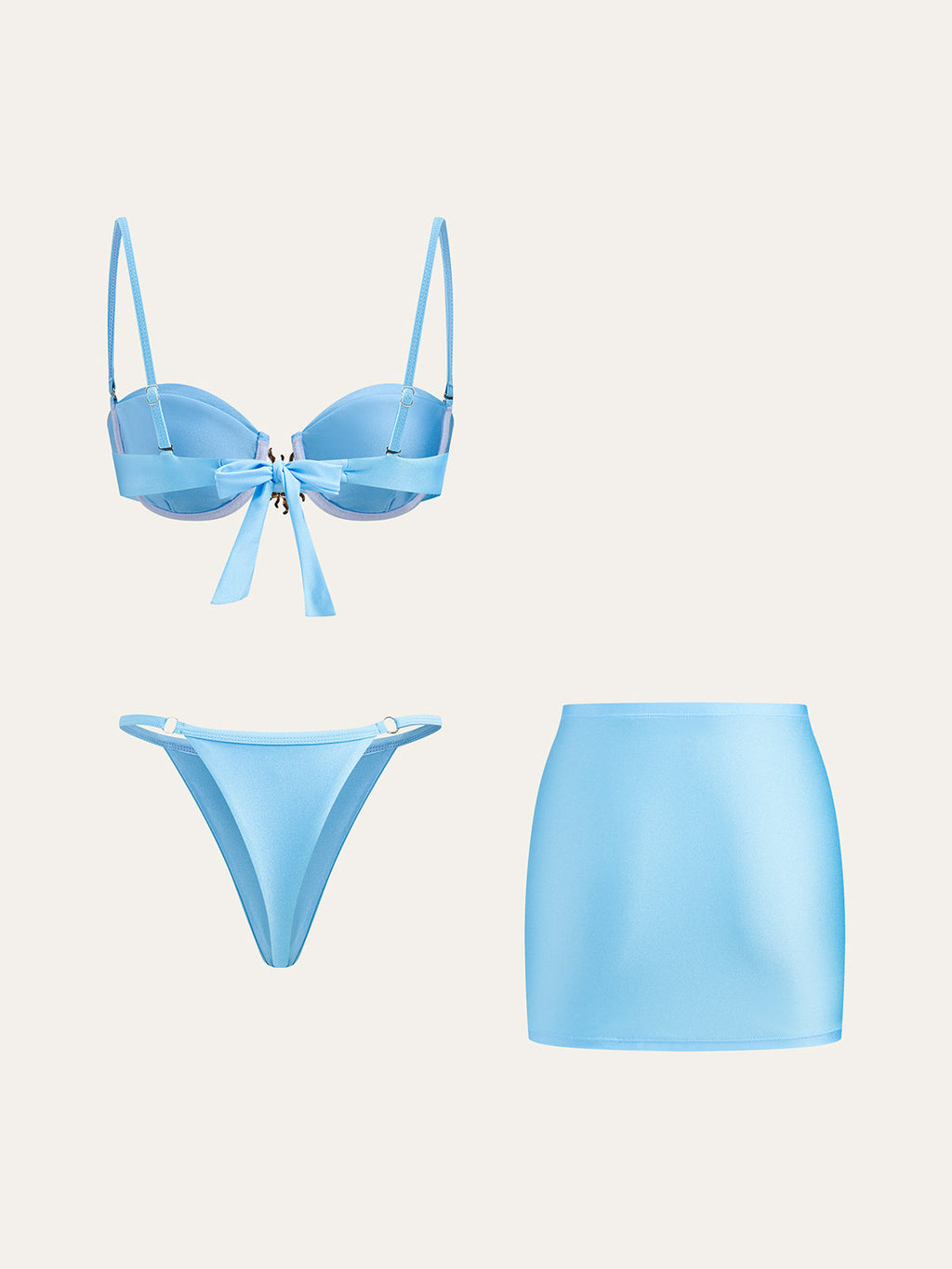 Sunshine Charm Bikini-Set mit Wickelrock