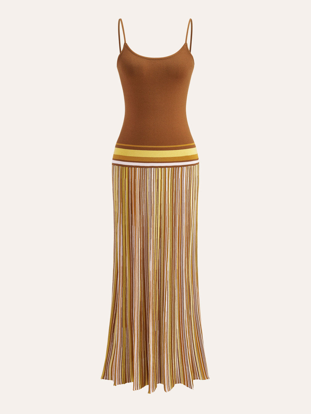 Gestricktes Camisole-Kleid mit Streifen