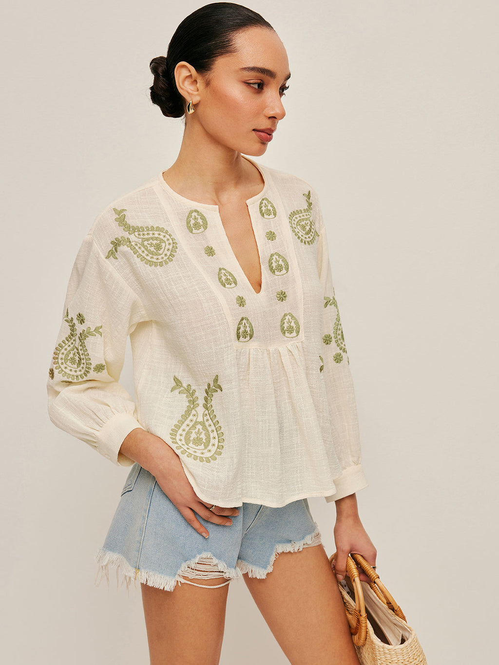 Bestickte Boho-Bluse