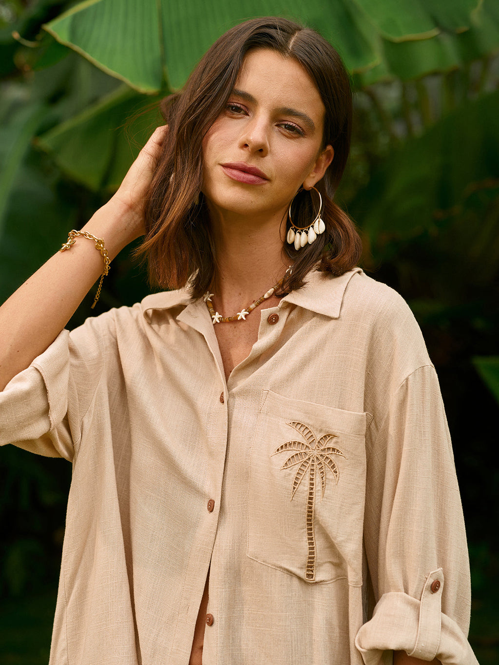 Shorts-Set mit Stickerei