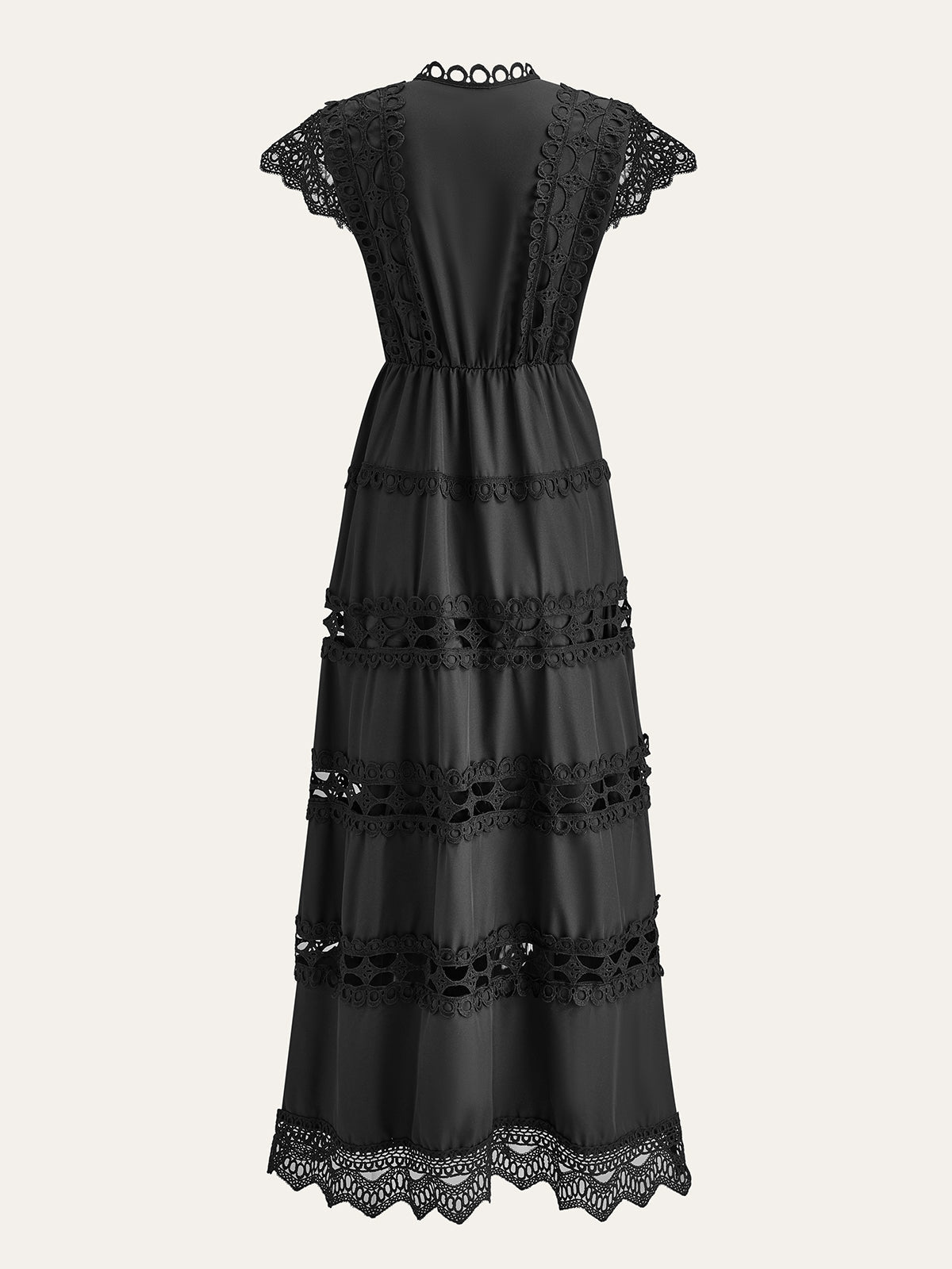Kleid mit Lochstickerei und Taillenband