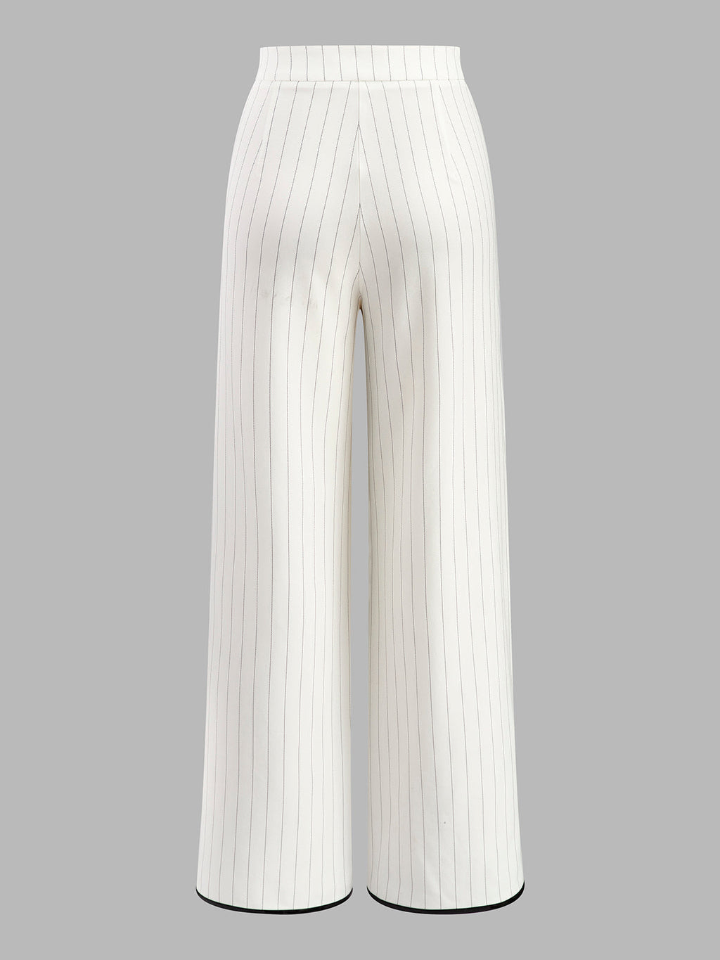 Pantalon ample à rayures et liseré contrastant