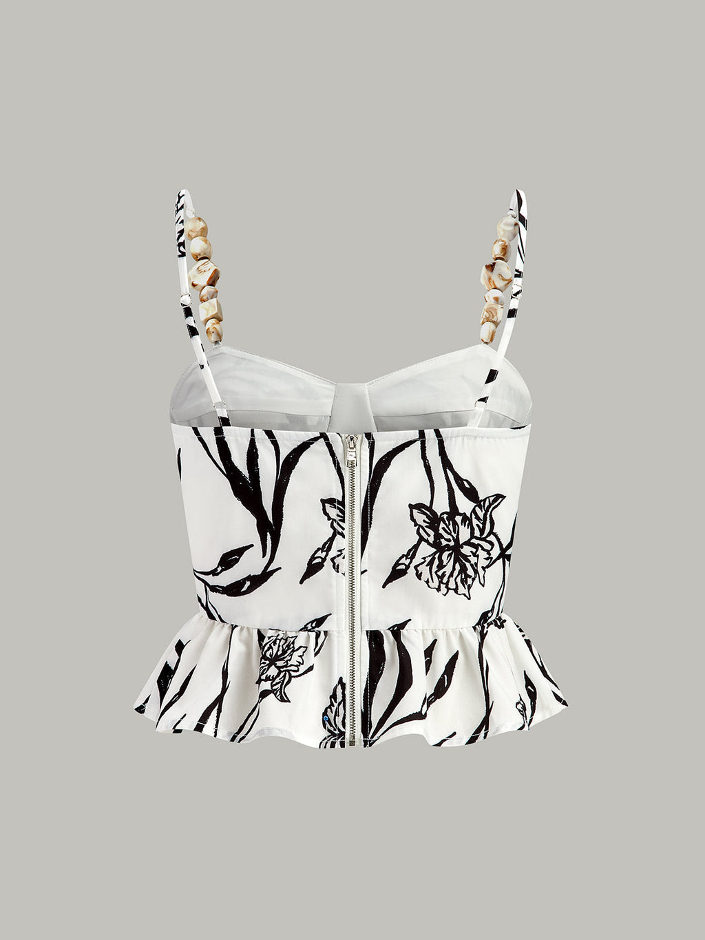 Ensemble haut péplum imprimé floral et short