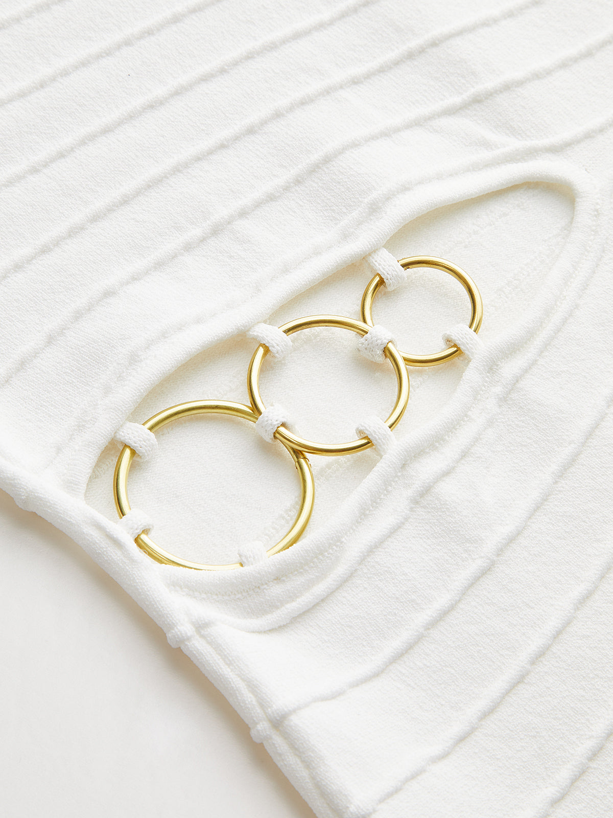 Cut-Out Chain Detail Knit Dress