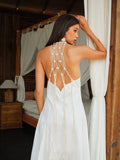 Macrame-Rücken-Neckholder-Kleid