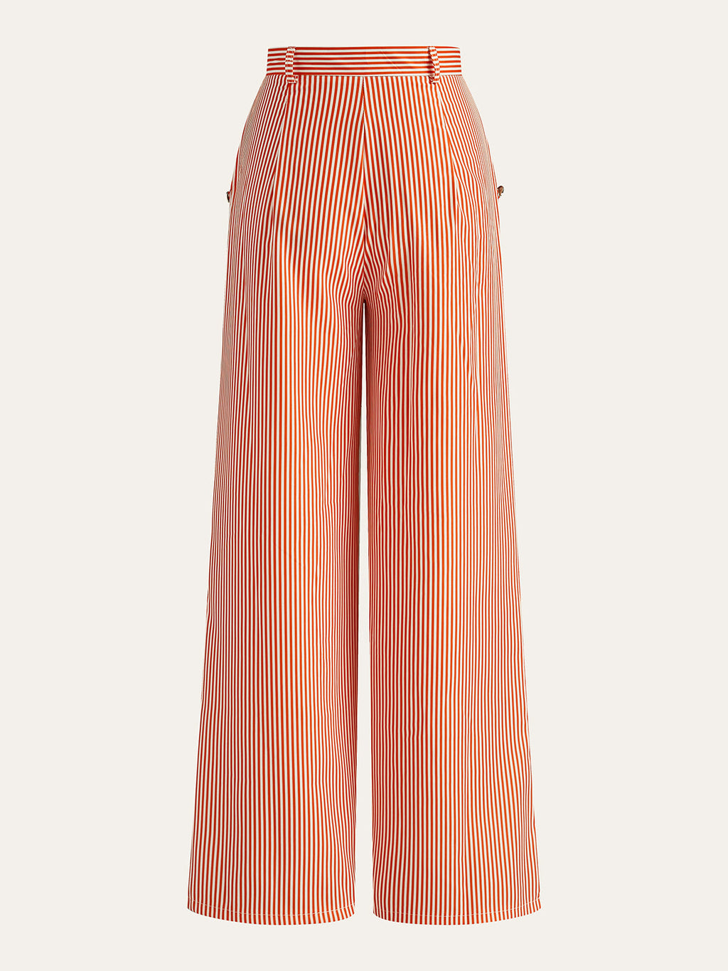 Gestreiftes Oberteil mit Rosettendetail und Hose-Set