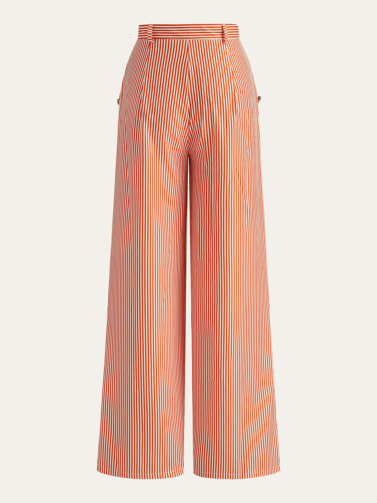 Gestreiftes Oberteil mit Rosettendetail und Hose-Set