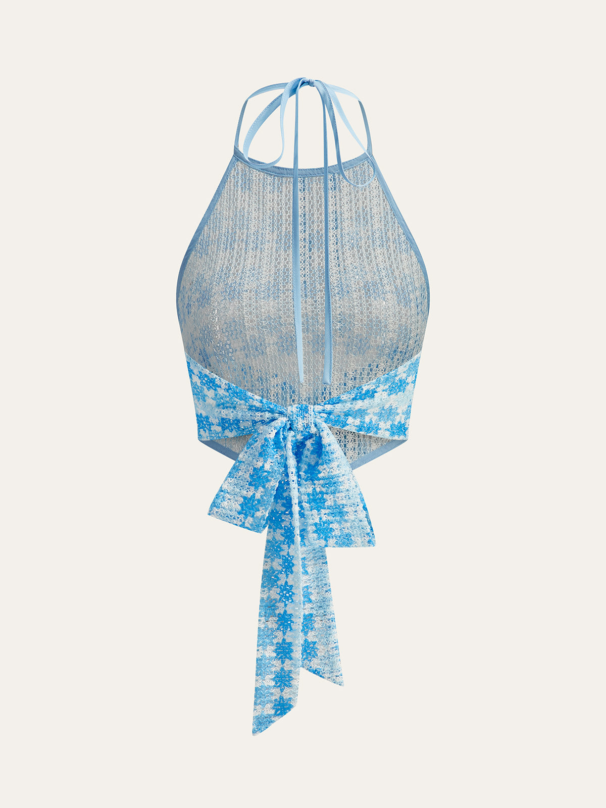 Tie-Back Crochet Halter Pants Set