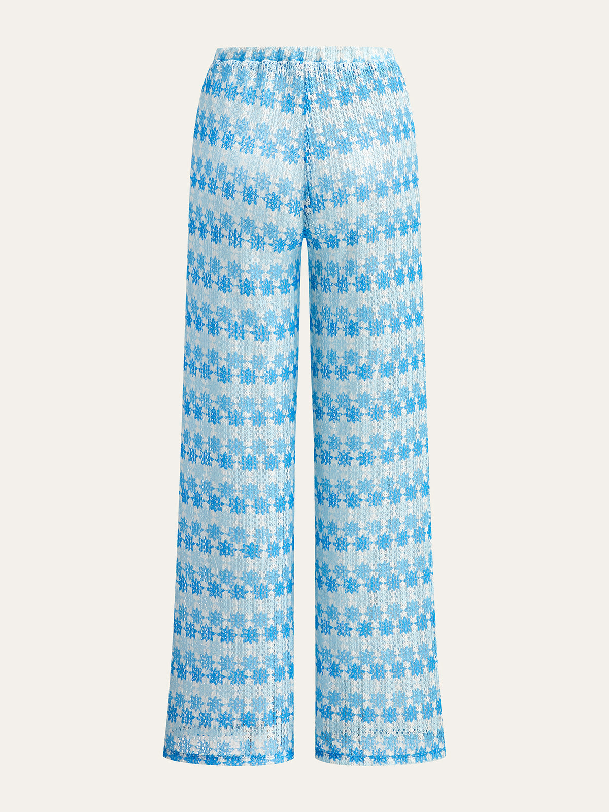 Ensemble pantalon et haut dos nu à nouer au cou en crochet
