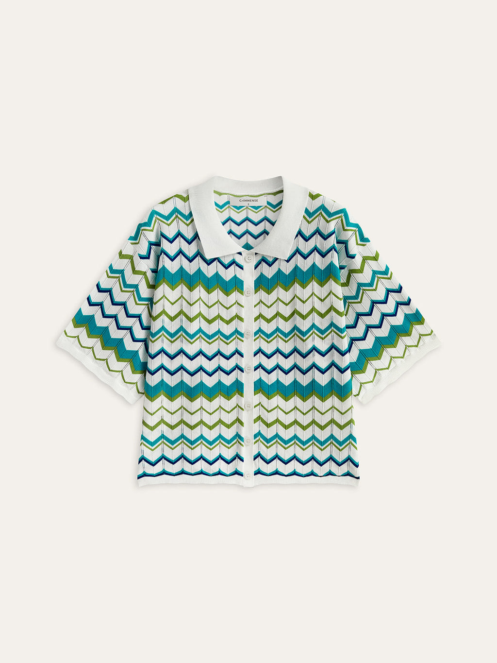 Gestricktes Shorts-Set mit Chevron-Muster