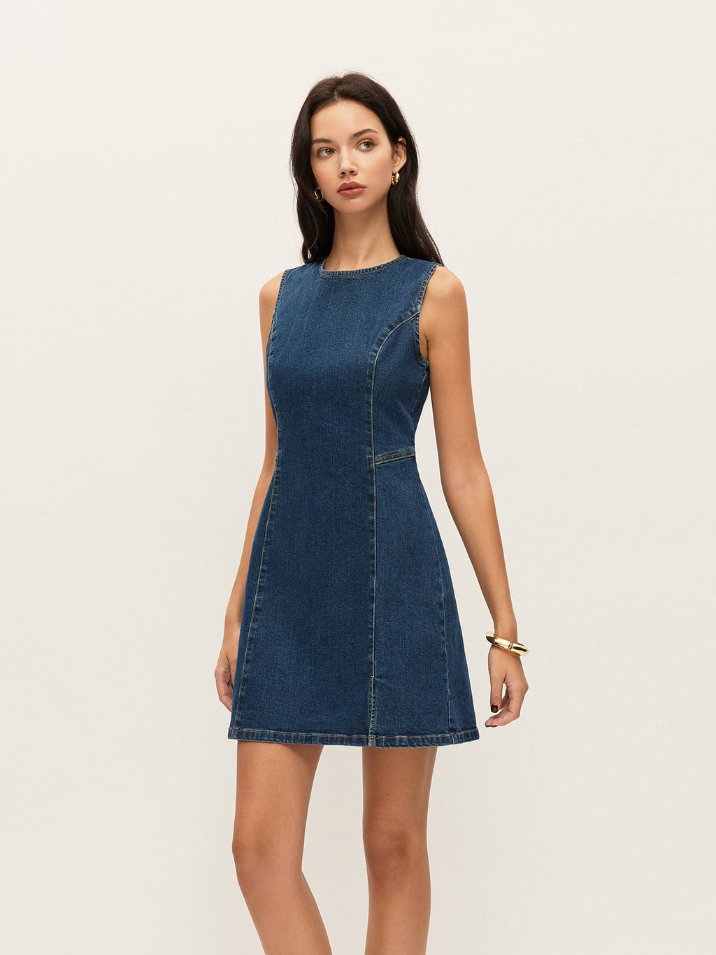 Sleeveless Denim Dress