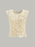 Semi-Sheer Crochet Lace Top