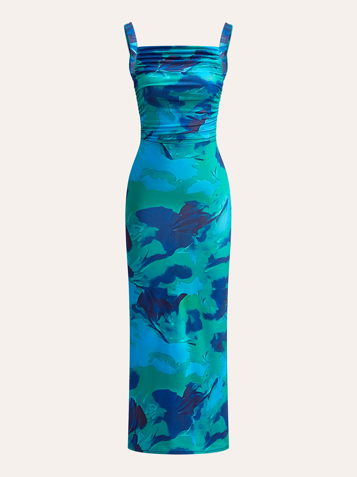Robe imprimée à dos noué entrecroisé
