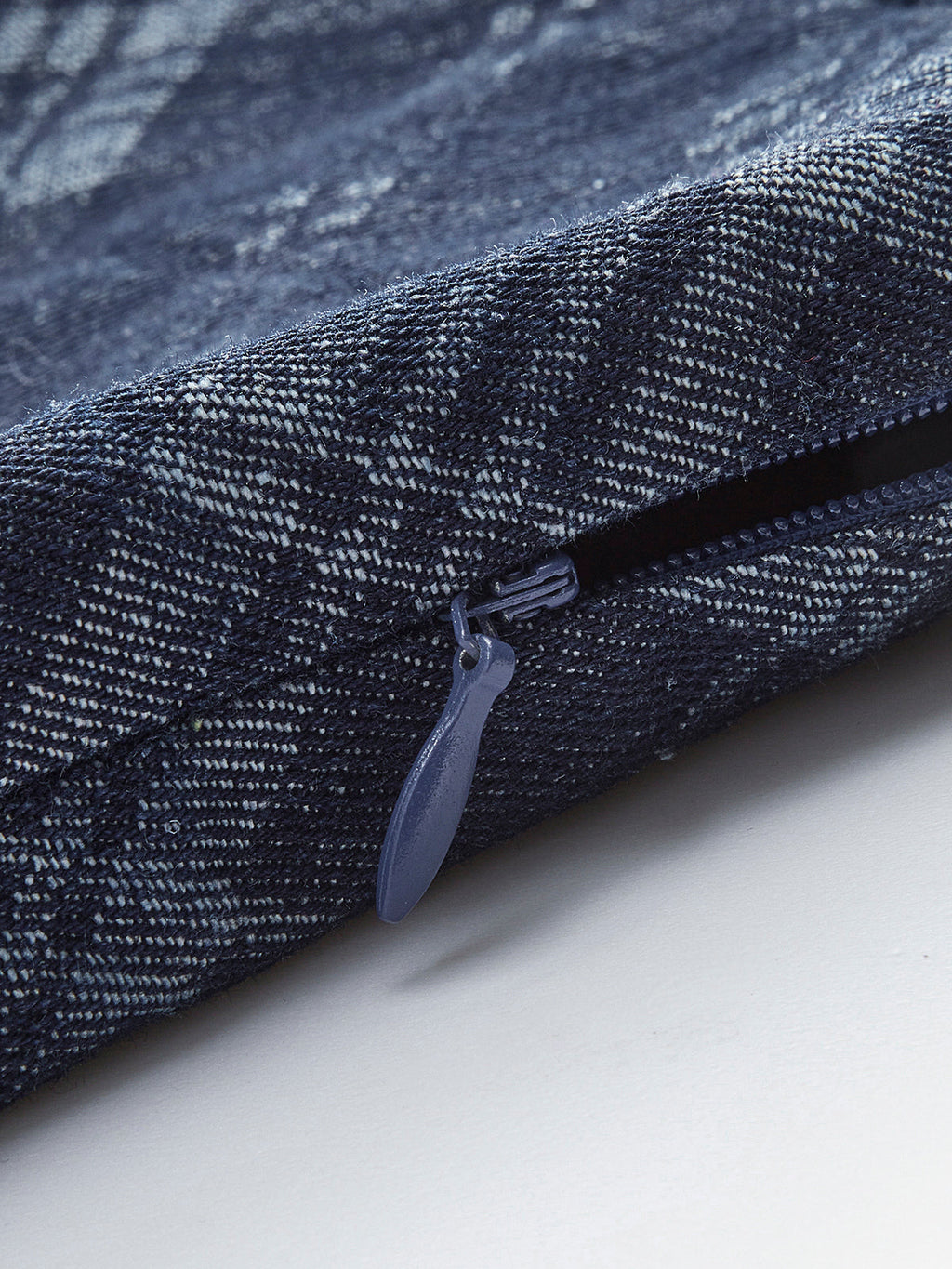 Short en jean taille mi-haute à carreaux
