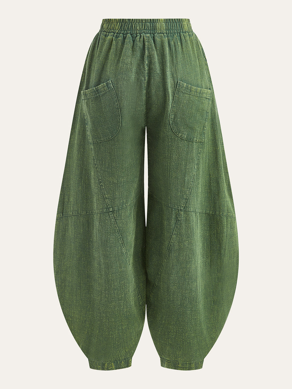 Distressed Weite Plissee-Laternenhose