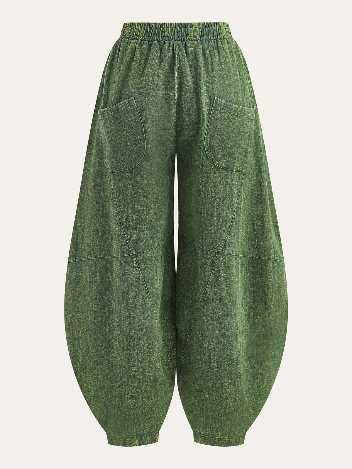 Distressed Weite Plissee-Laternenhose