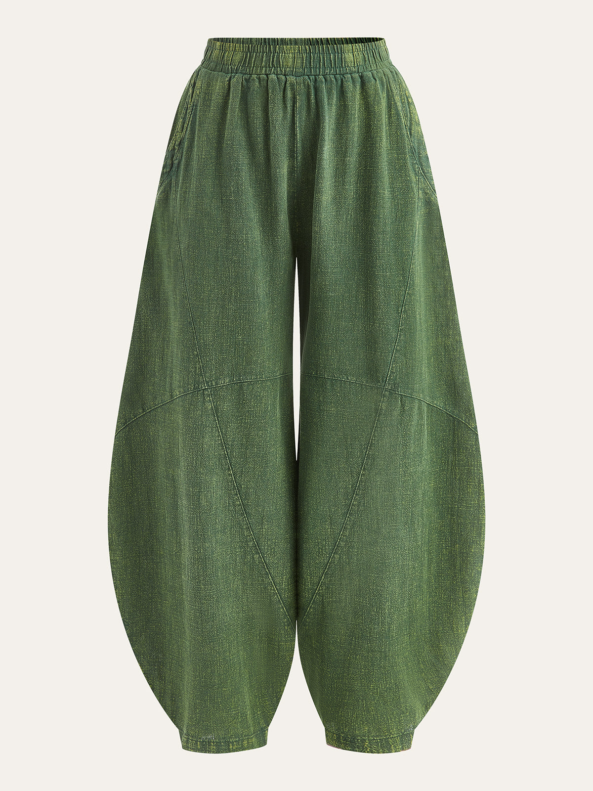 Distressed Weite Plissee-Laternenhose