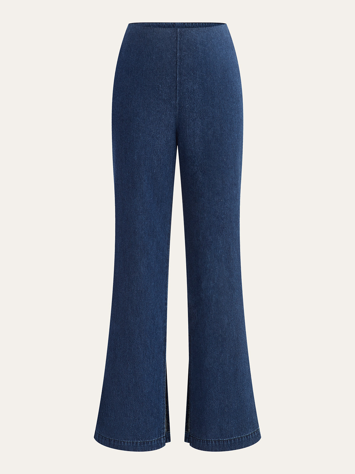 High-Waist-Jeans mit Frontschlitz