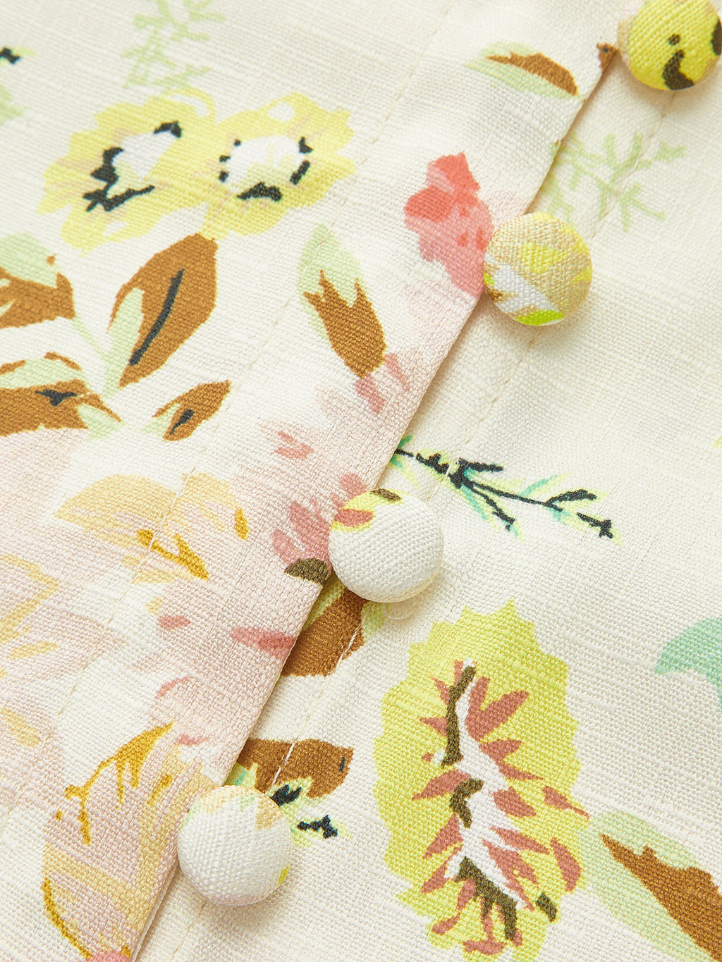 Robe à imprimé floral boutonnée avec ceinture