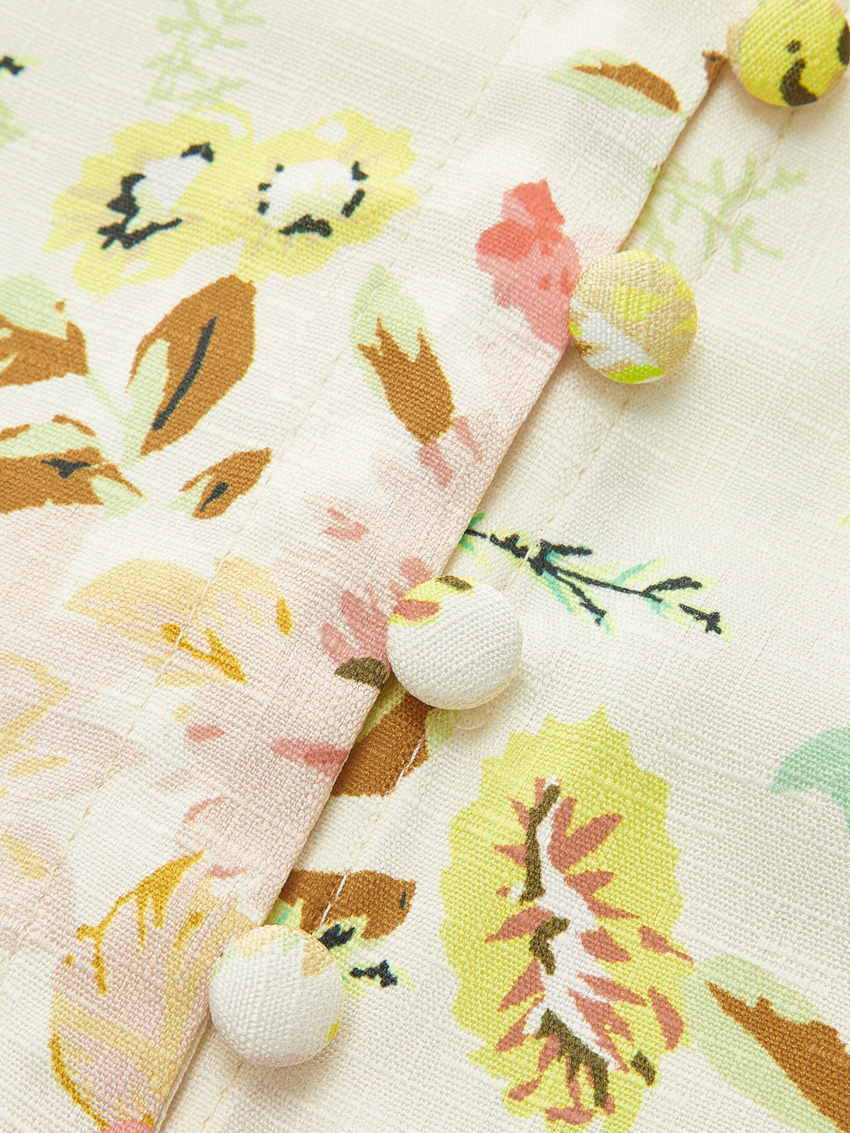 Robe à imprimé floral avec boutons et ceinture 