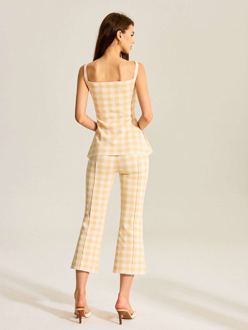 Ensemble pantalon à carreaux vichy