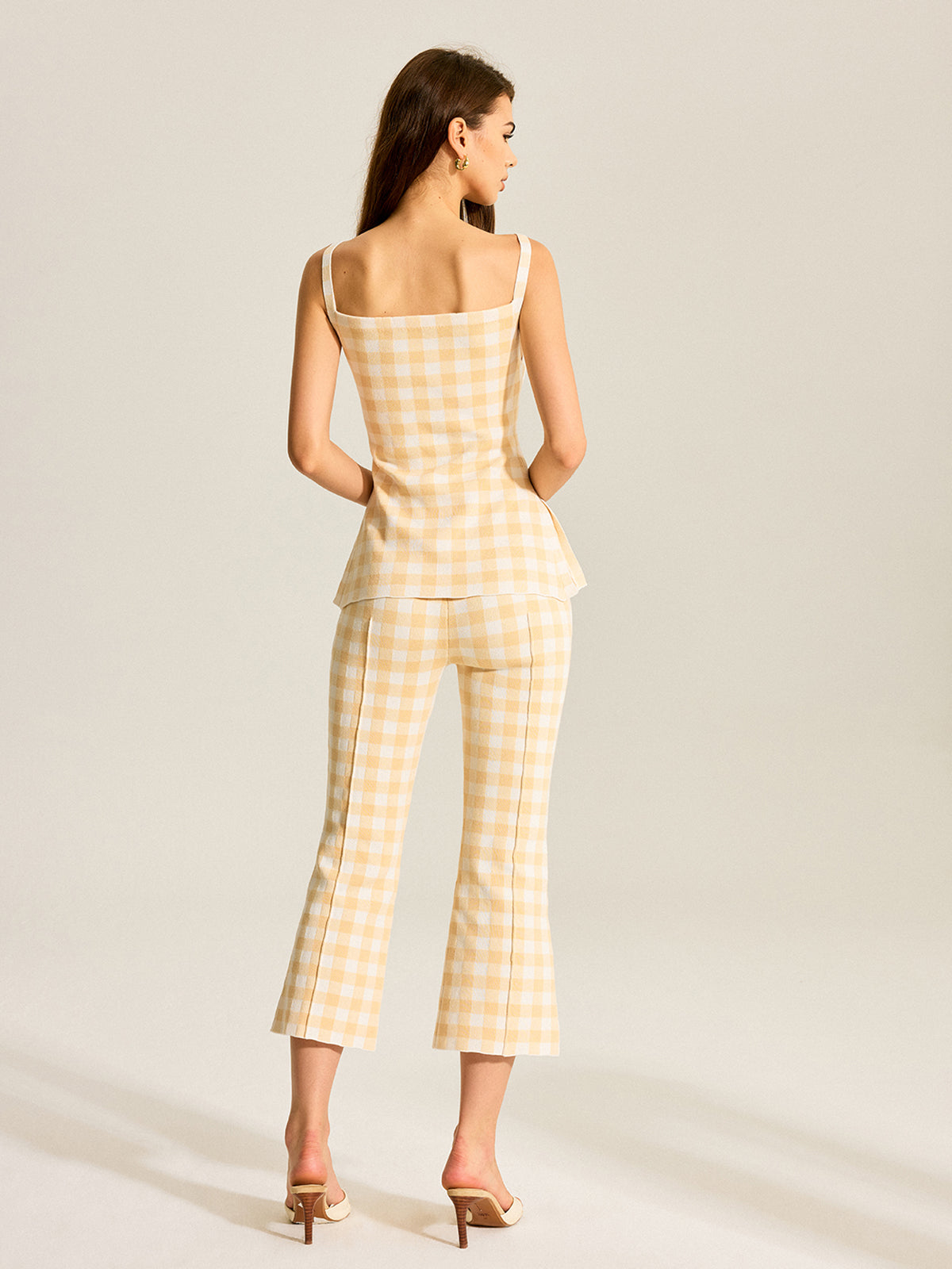 Ensemble pantalon à carreaux vichy
