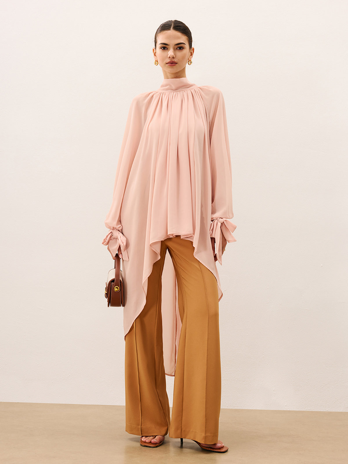 Pantalon ample mi-taille court