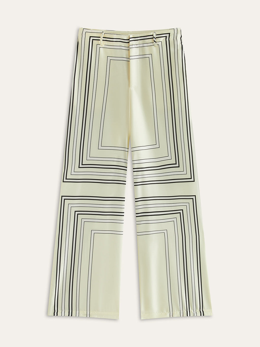 Pantalon rayé taille mi-haute