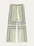 Pantalon rayé taille mi-haute